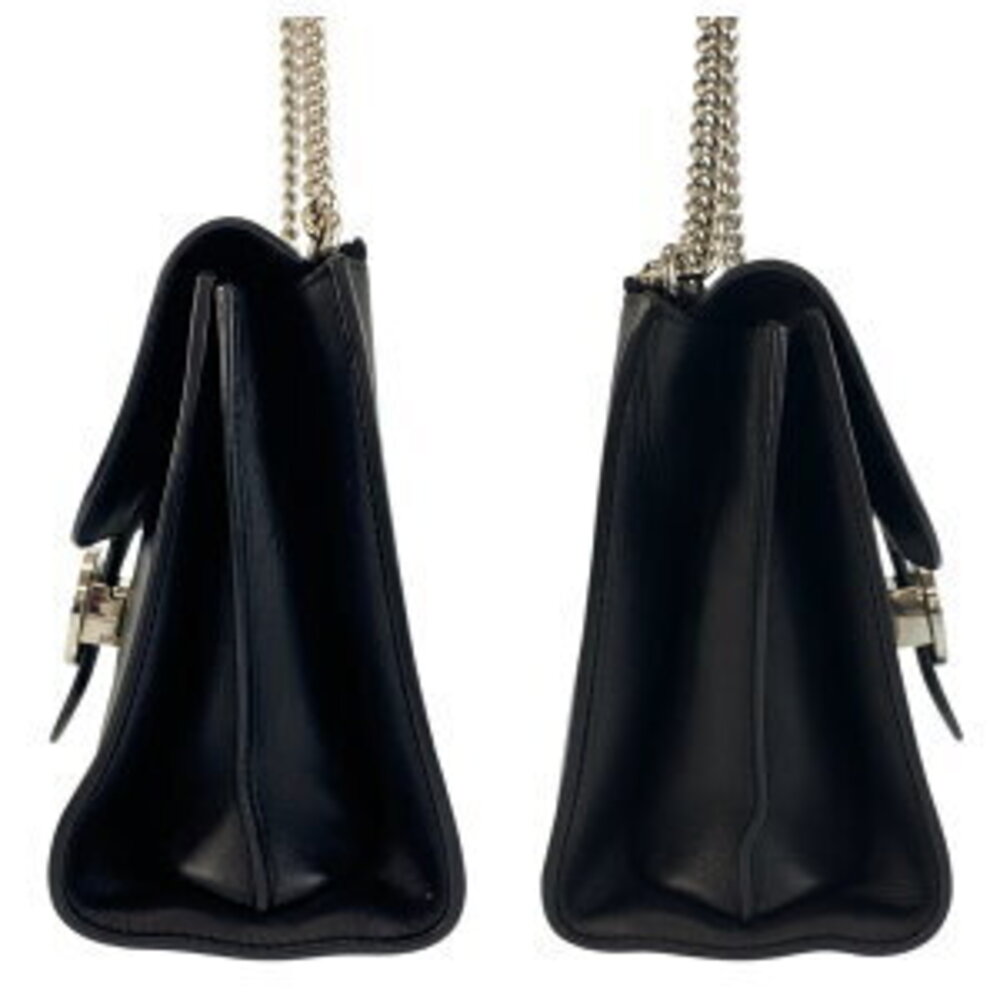 GUCCI Interlocking Black Leather Chain Shoulder B… - image 7